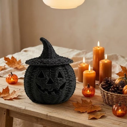 Halloween Resin Pumpkin Lantern Tabletop Decor