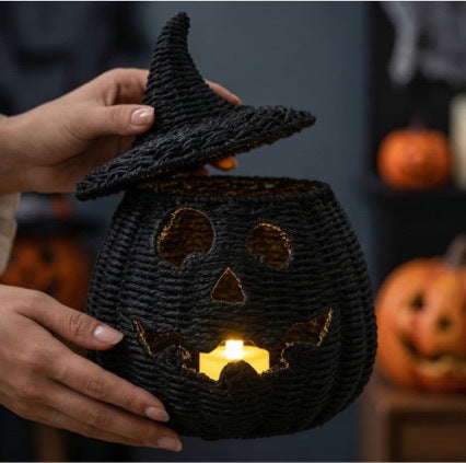 Halloween Resin Pumpkin Lantern Tabletop Decor