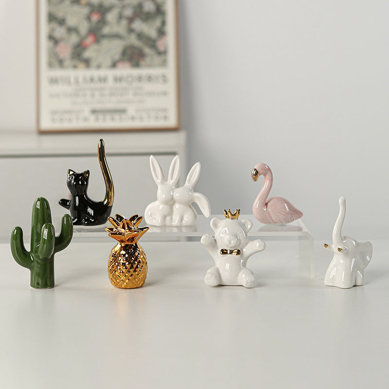 Ceramic Animal Figurine Modern Home Decor Accent