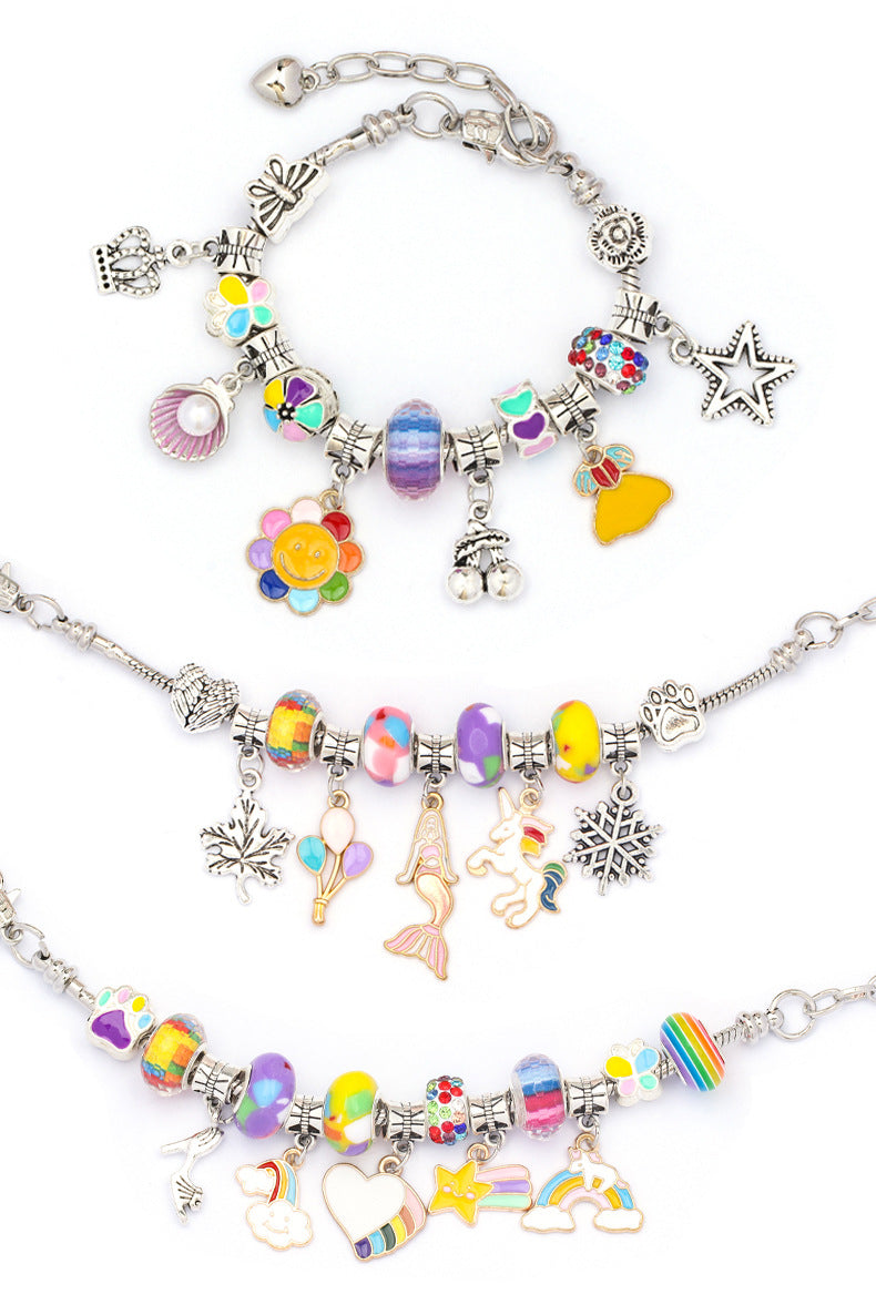 Unicorn DIY Jewelry Making Kit Charm Bracelet Set for Kids