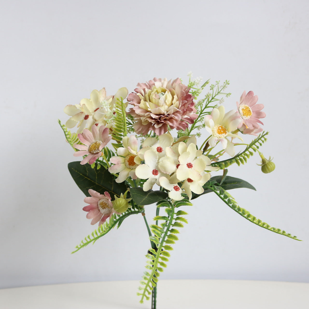 Valentine Faux Hydrangea Carnation Daisy Bouquet Home Decor