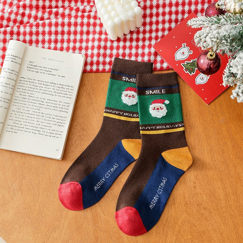 Cotton Blend Christmas Stocking Set Holiday Socks