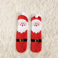 Fuzzy Christmas Socks Thick Warm Plush Santa Reindeer Snowman