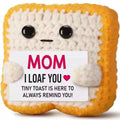 Crochet Plush with Bread Message Card Gift Set