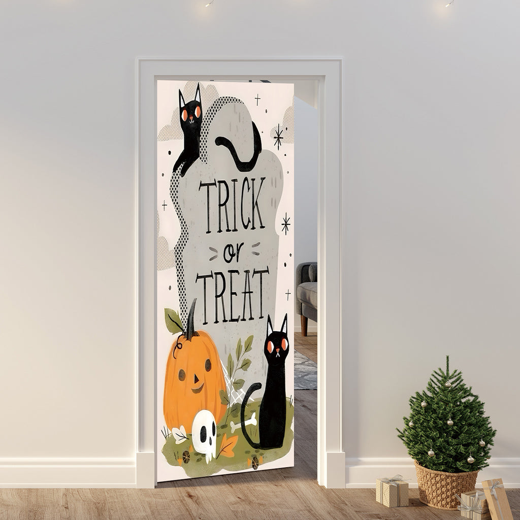 Halloween Door Cover Polyester Seasonal Party Decoration