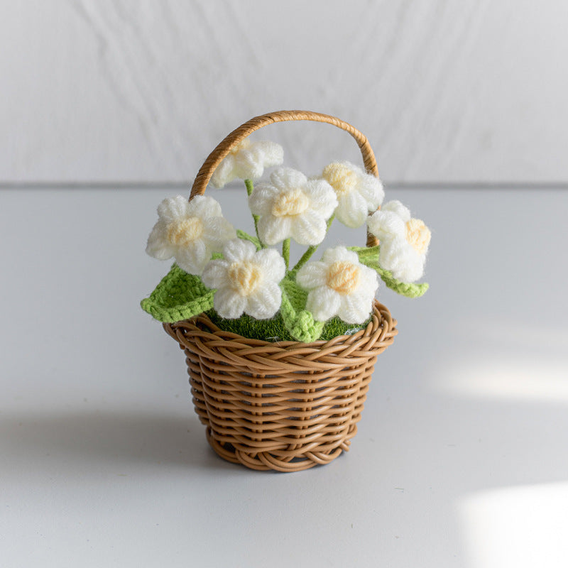Valentine Holiday Decorations Crochet Flower Handmade Decor