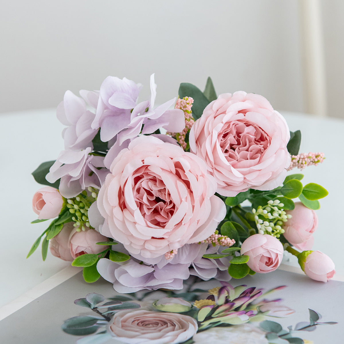 Valentine’s Day Peony Hydrangea Artificial Bouquet Decor