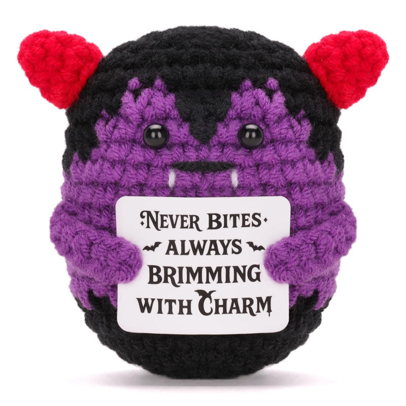 Handmade Crochet Vampire Plush Doll Halloween Decor Gift