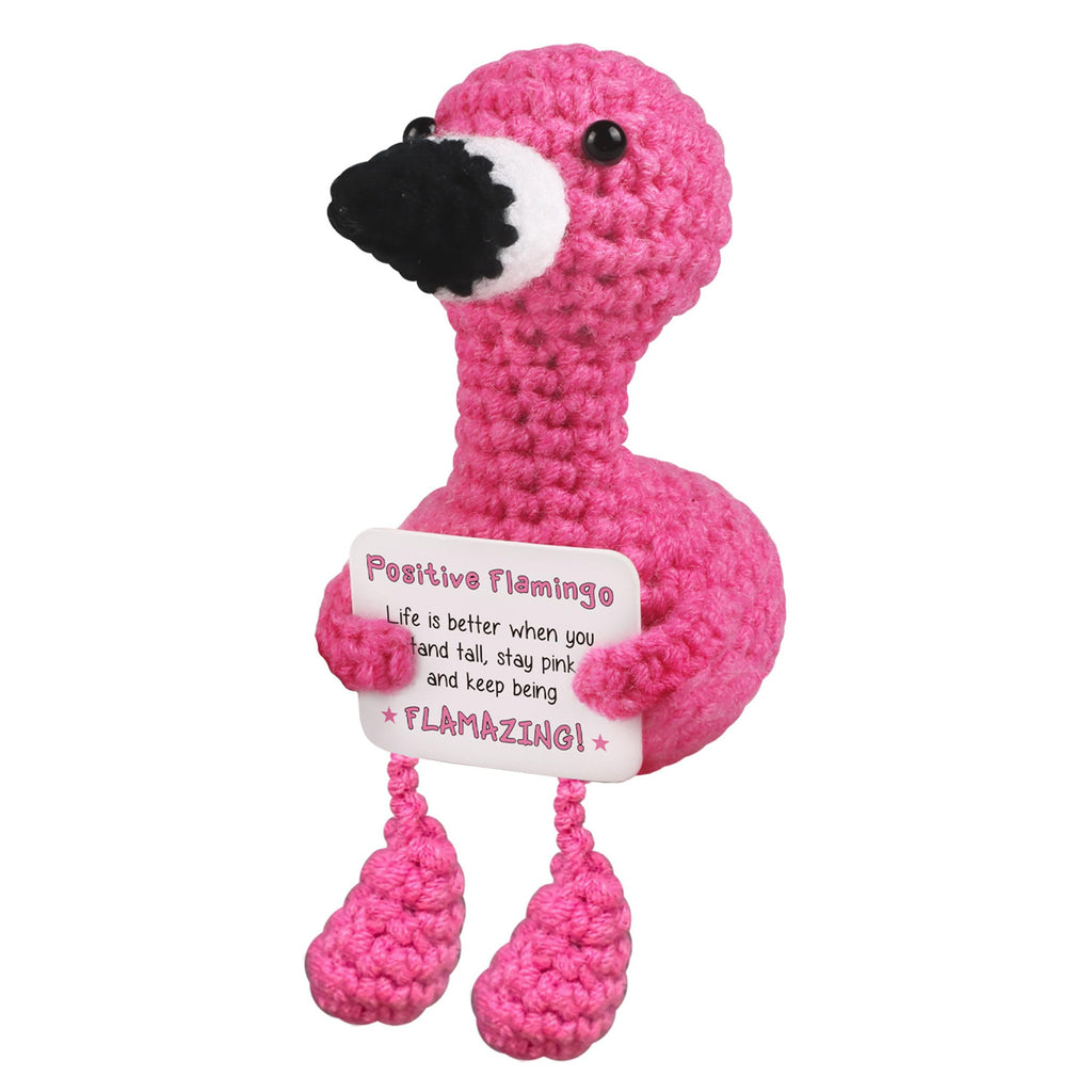 Handmade Crochet Flamingo Plush Positive Gift Decor