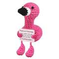 Handmade Crochet Flamingo Plush Positive Gift Decor