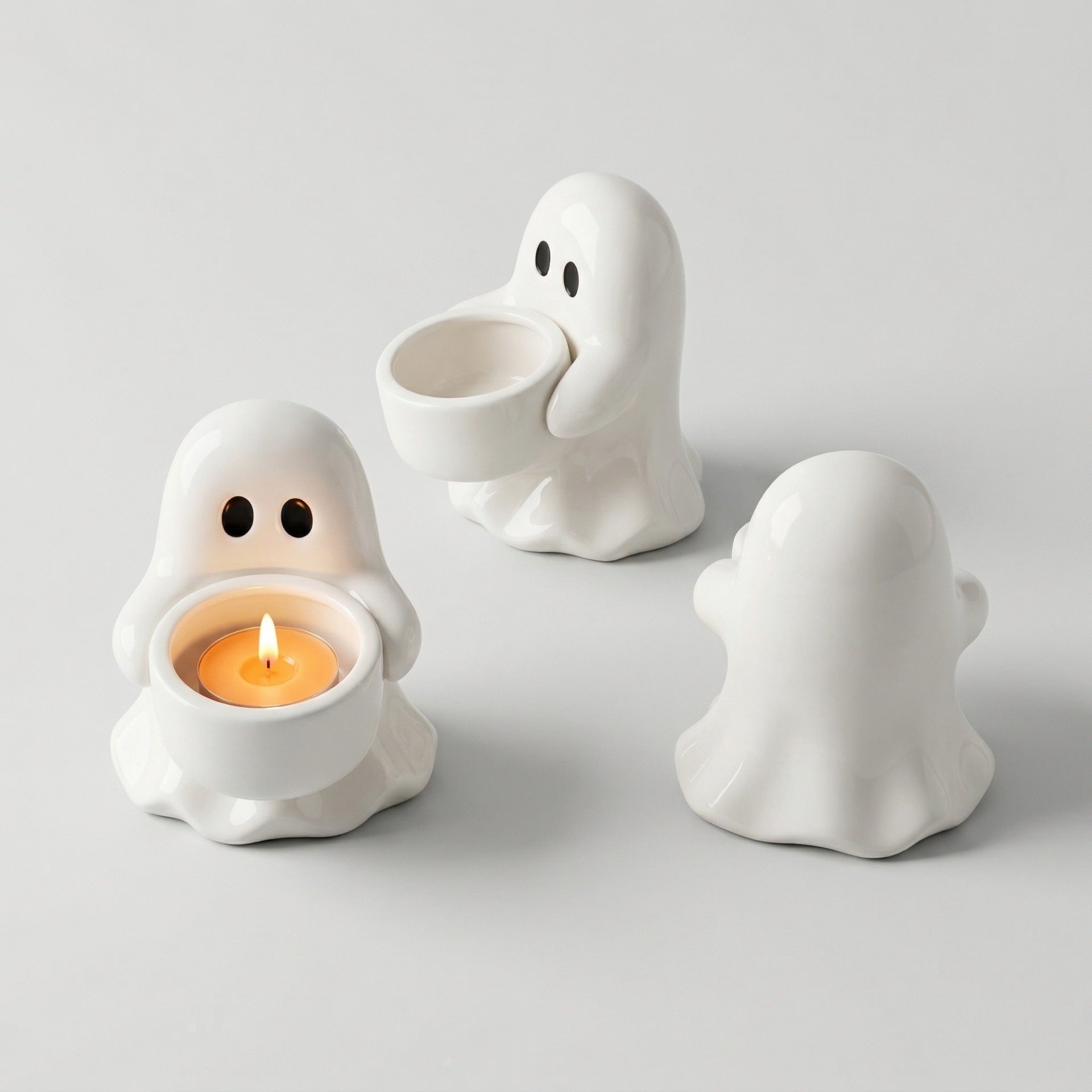 Ghost Candle Holder Halloween Tabletop Decoration