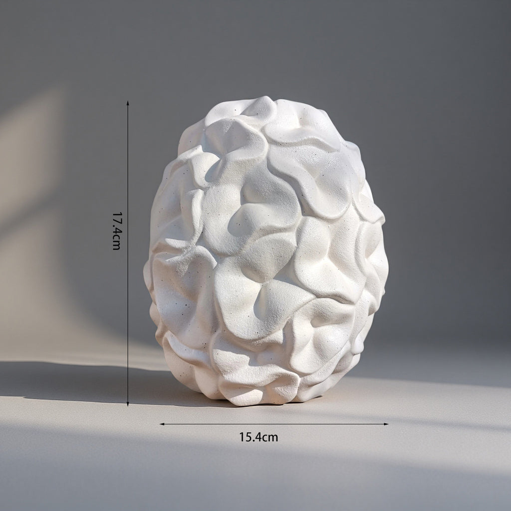 Luxury Abstract Wave Ceramic Flower Vase Sculptural Home Decor Accent