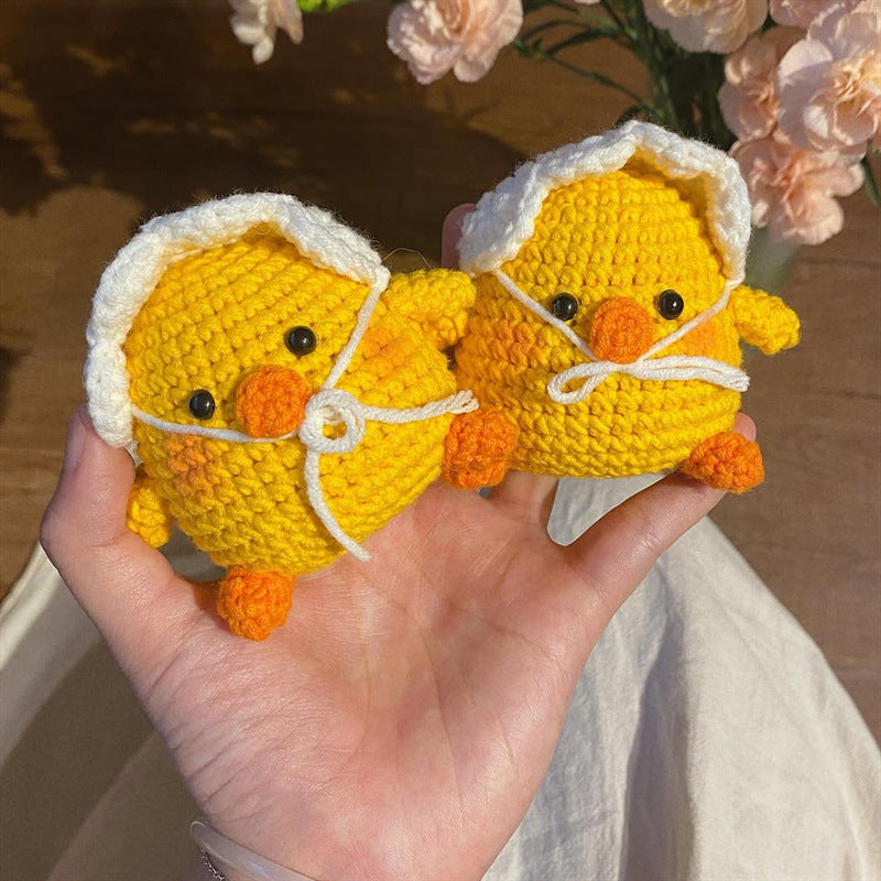 Handmade Crochet Duck Plush Cute Desk Decor Gift Toy