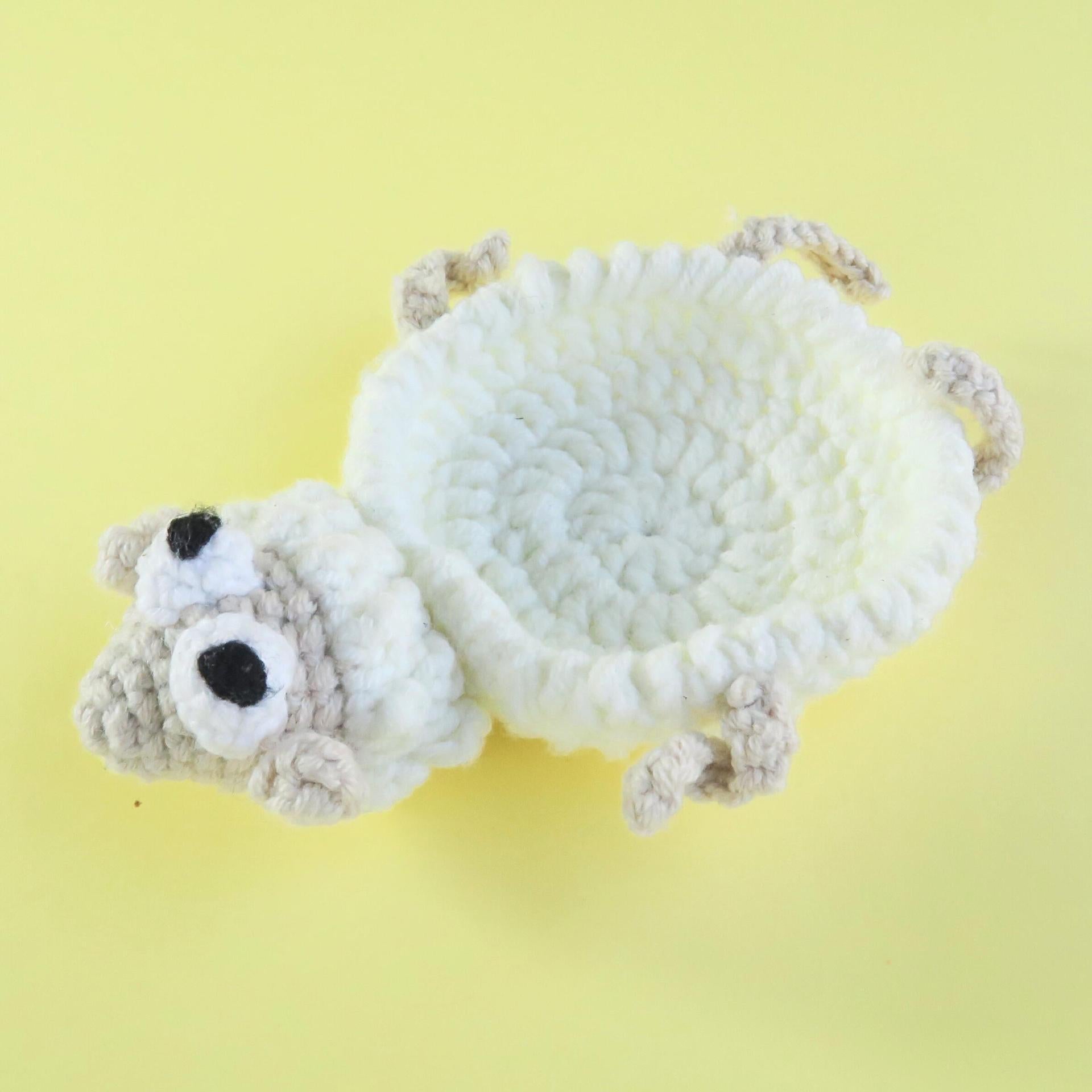 Crochet Animal Coaster Handmade Knit Mug Mat Table Decor