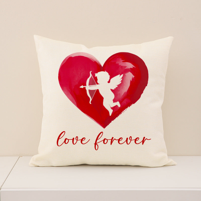 Valentines Day Love Throw Pillow Cover Cute Heart Decor