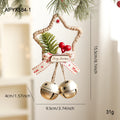 Rustic Christmas Star Jingle Bell Door Hanger