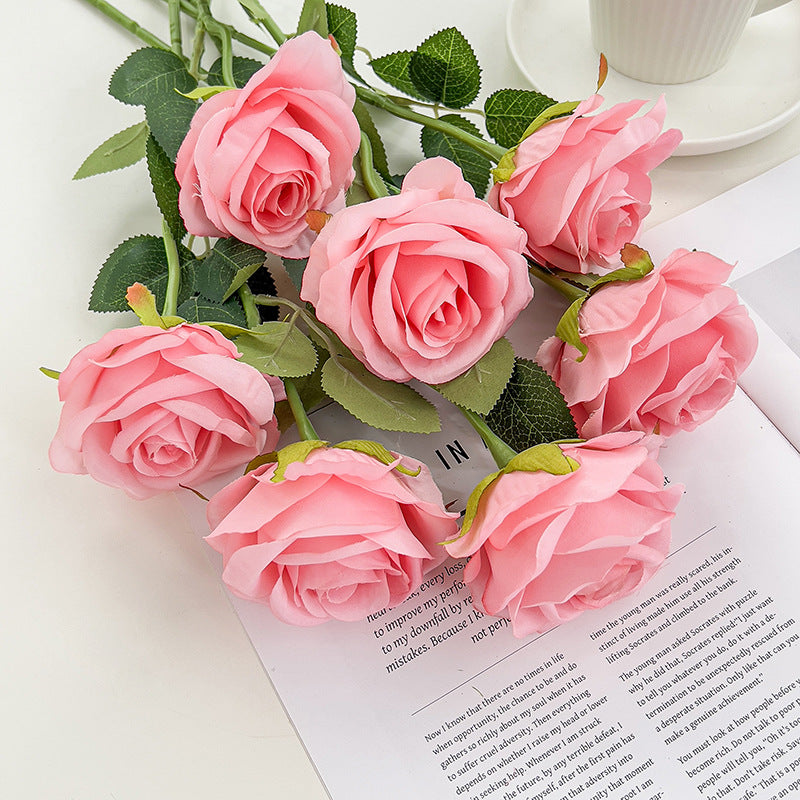Valentine’s Day Artificial Rose Stems for Home Wedding Decor