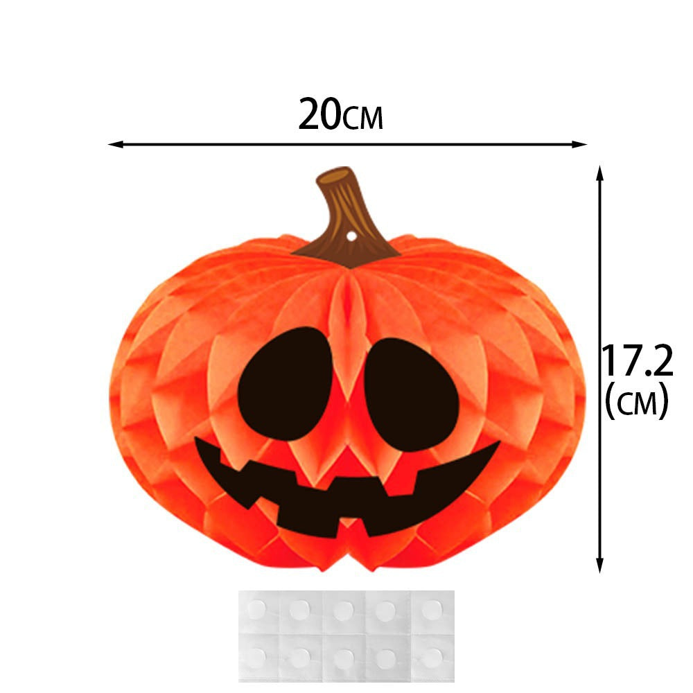 Halloween Paper Hanging Decor Pumpkin Spider Garland