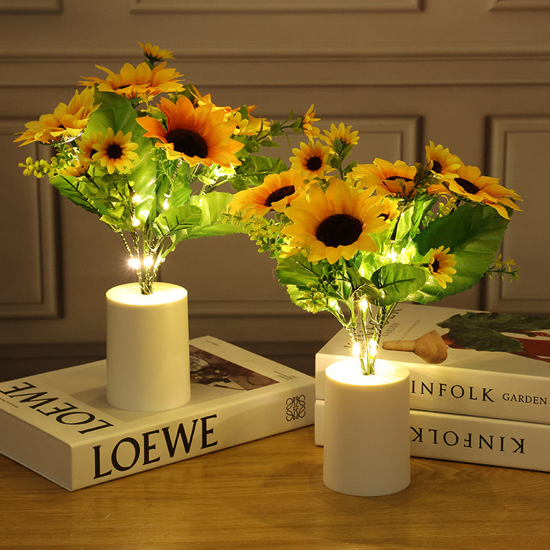 Sunflower LED Night Light Tabletop Lamp
