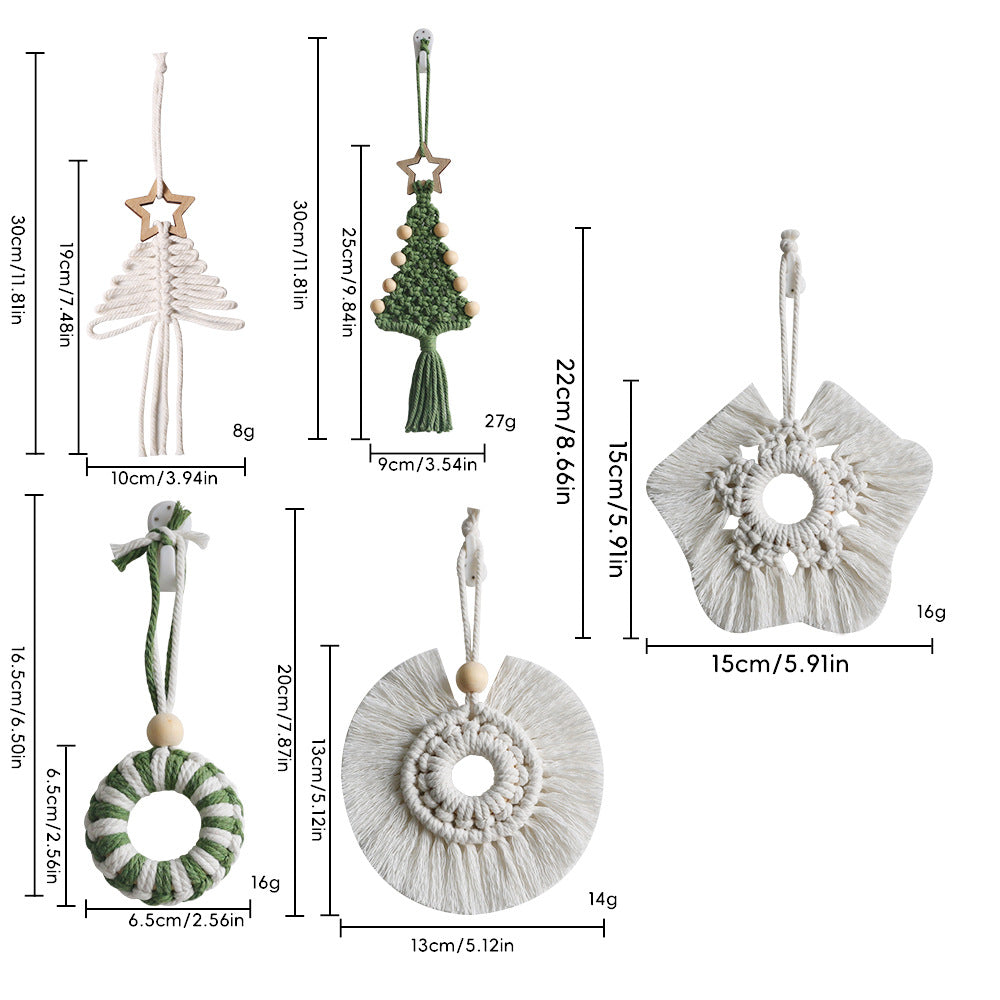 Handmade Cotton Christmas Hanging Ornament Holiday Tree Decor