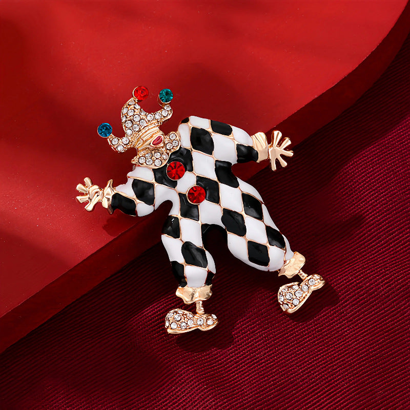 Vintage Circus Clown Brooch Lapel Pin Accessory