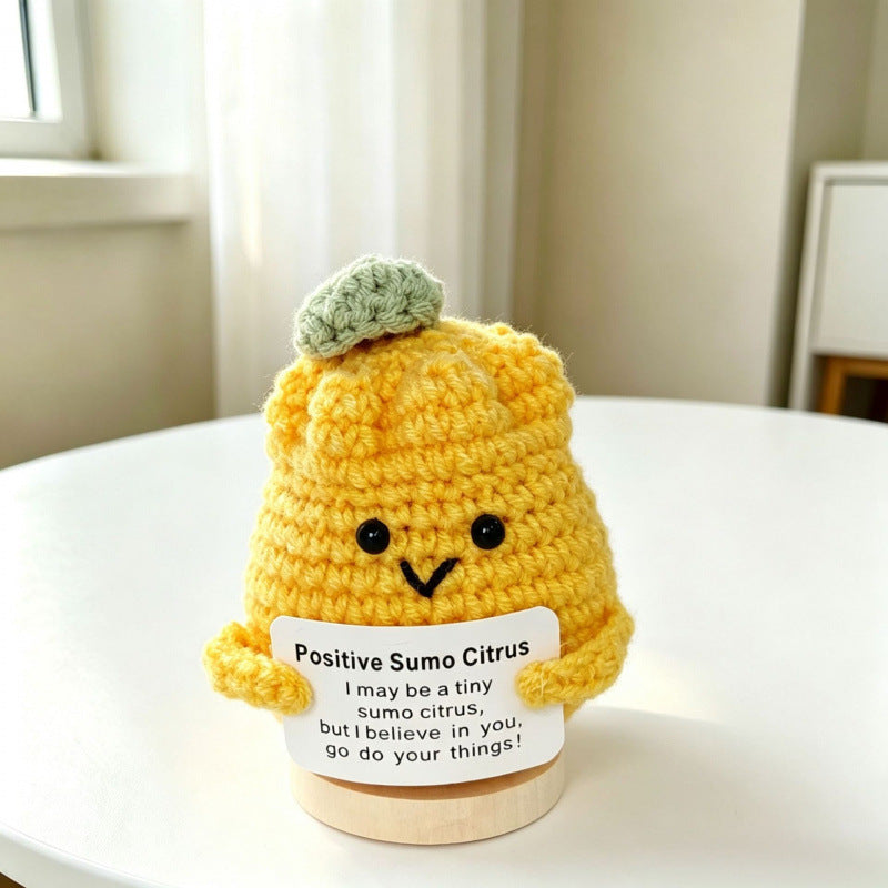 Handmade Crochet Fruit Vegetable Figurine Desk Ornament Home Decor
