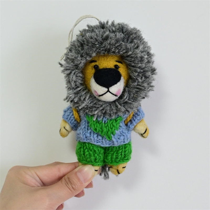 Handmade Felt Animal Keychain Plush Bag Charm Ornament