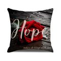Valentine Rose Decorative Quote Pillow Covers Home Accent