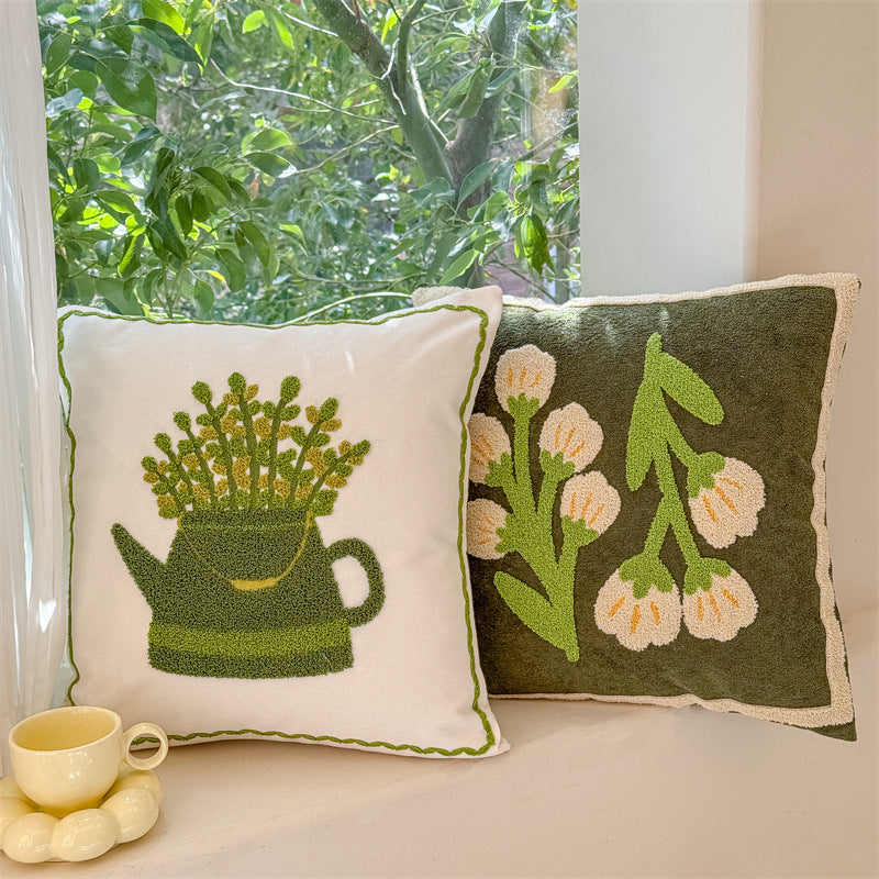 Valentine’s Day Tufted Floral Pillow Cover Nordic Decor