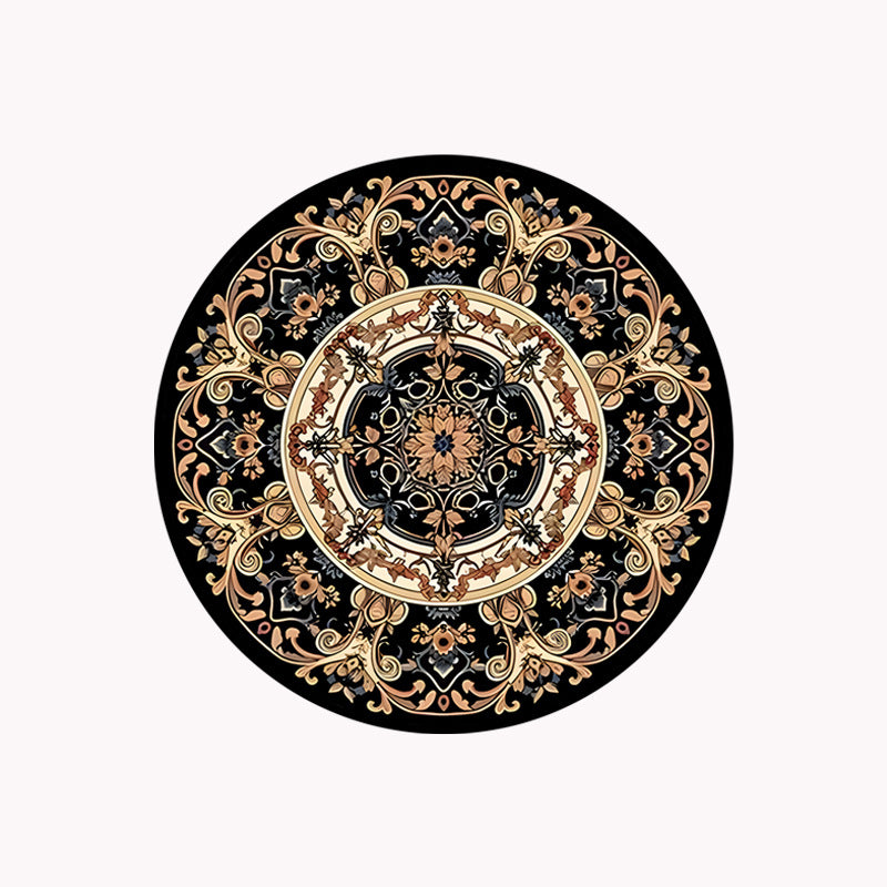 Bohemian Pattern Rubber Drink Coaster Round Table Decor