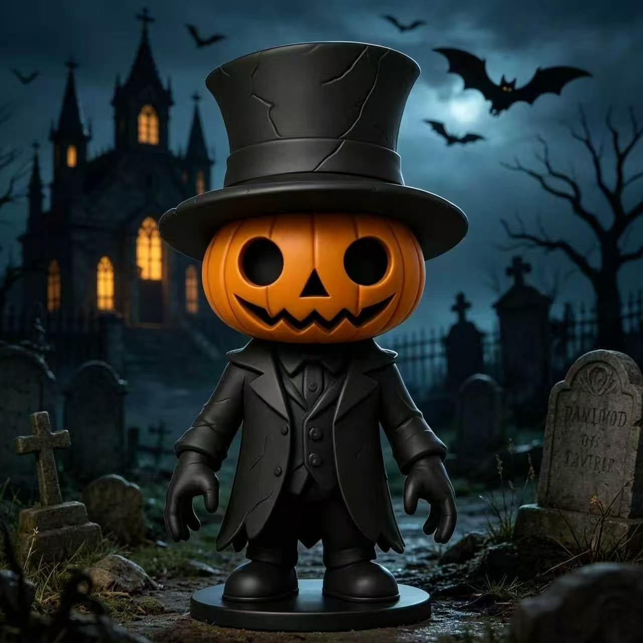 Halloween Resin Haunted Tree Pumpkin Ghost Decor Ornament