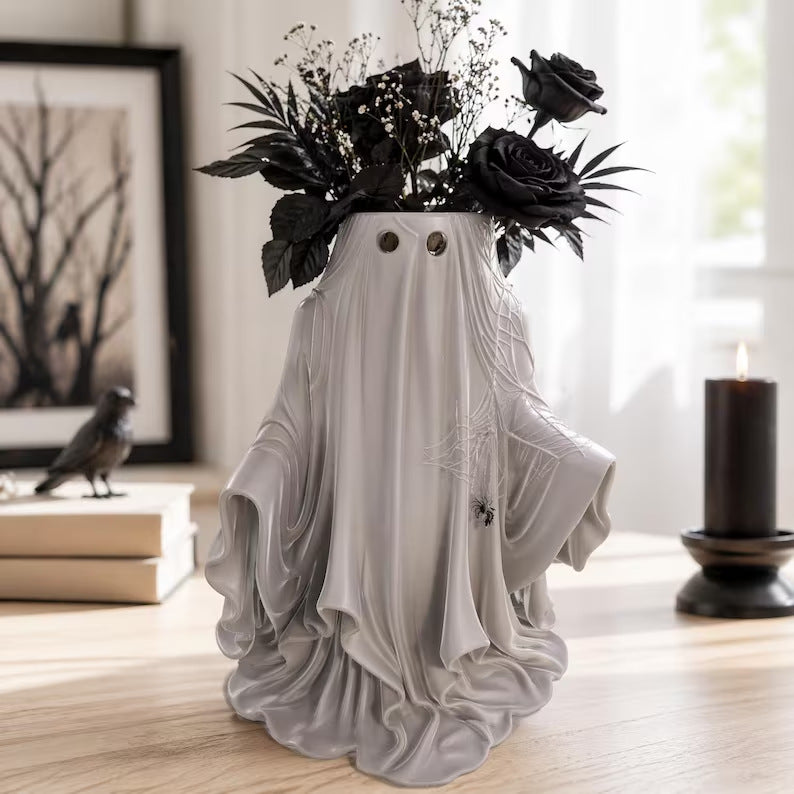 Halloween Ghost Flower Pot Resin Figurine Tabletop Decor