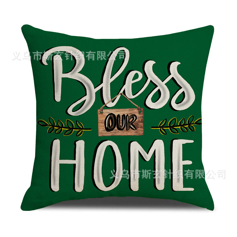 Valentine’s Day Linen Pillow Cover Holiday Letter Home Decor