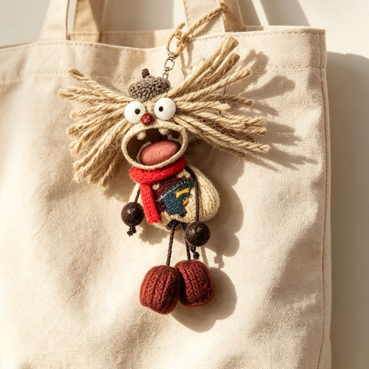 Handmade Fruit Shell Character Bag Charm Keychain
