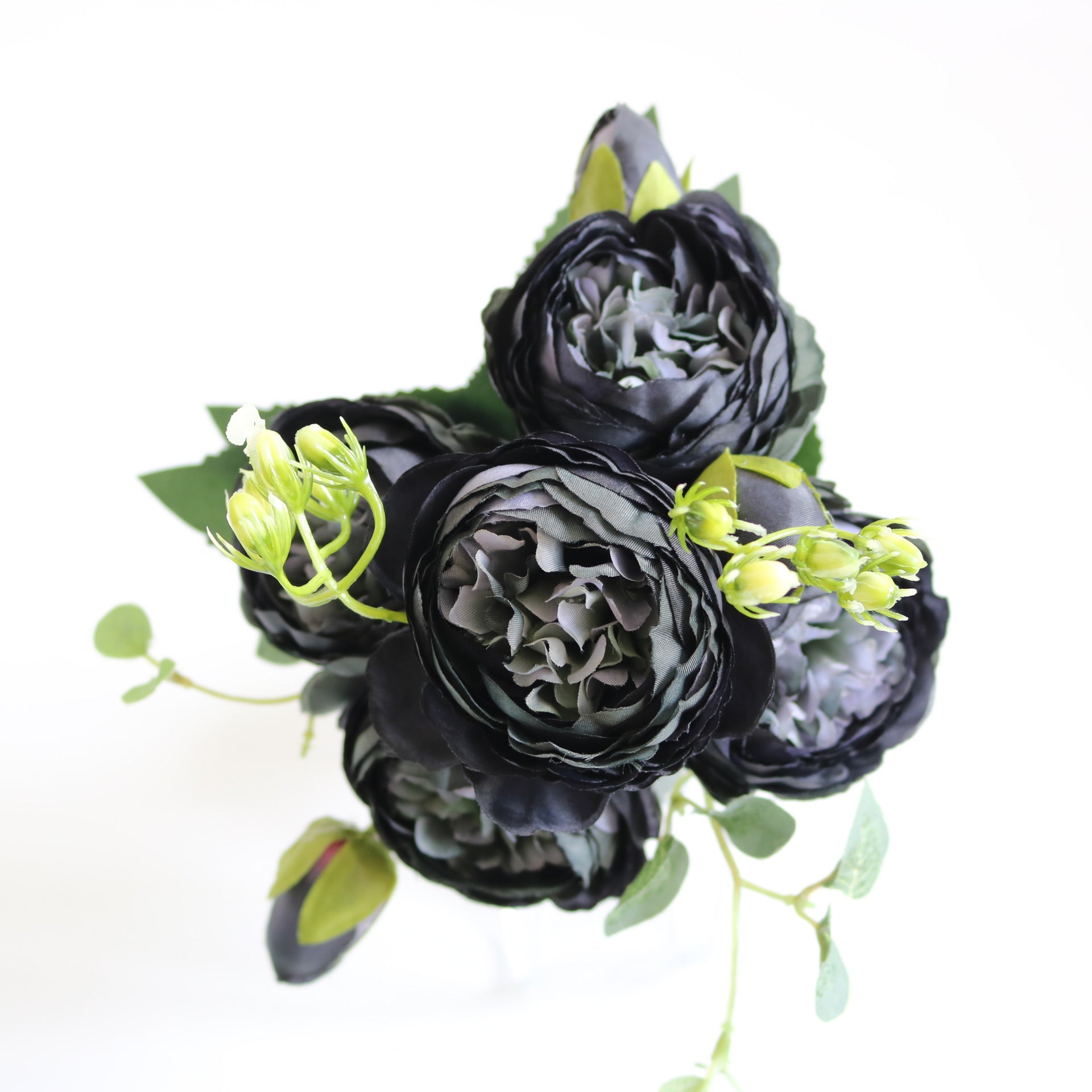 Valentine 5-Head Faux Peony Rose Floral Bouquet Decor