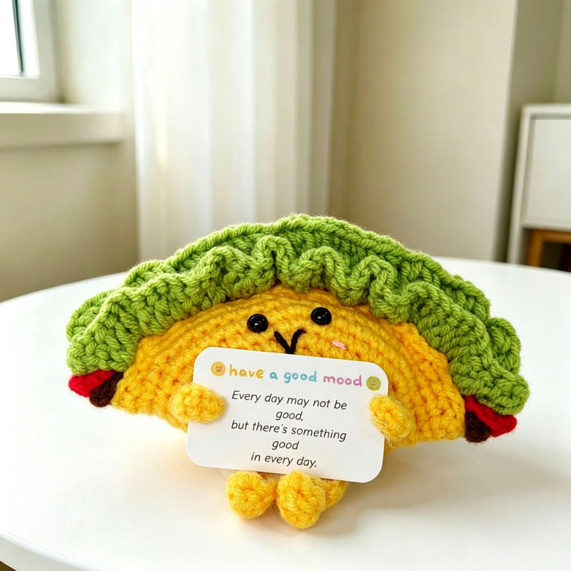 Handmade Crochet Fruit Vegetable Figurine Desk Ornament Home Decor