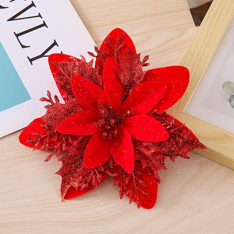 Christmas Artificial Flower Heads Holiday Tree Decor
