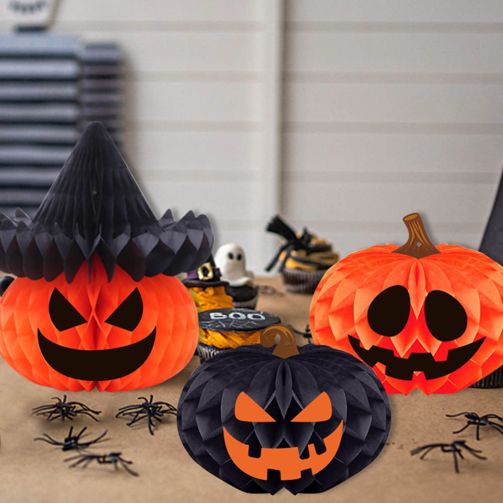 Halloween Paper Hanging Decor Pumpkin Spider Garland