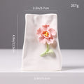Ceramic Flower Vase Modern Floral Relief Home Decor Accent
