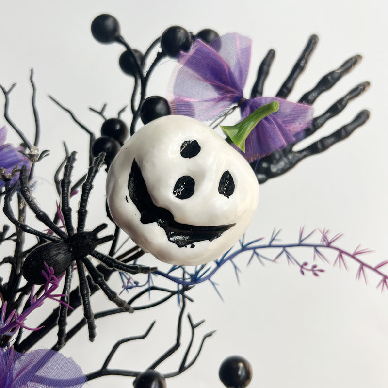 Halloween Floral Pick Pumpkin Ghost Artificial Flower Stem