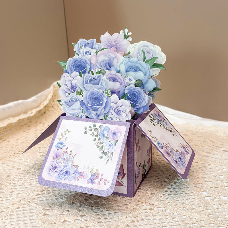 Mothers Day Explosion Box Card 3D Floral Pop Up Gift