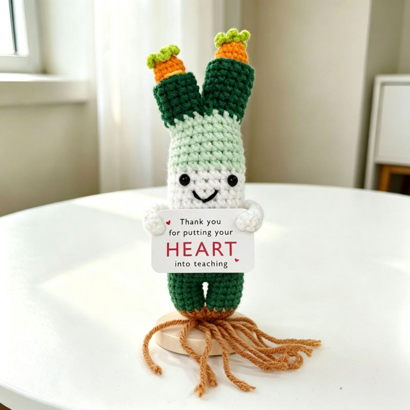 Handmade Crochet Fruit Vegetable Figurine Desk Ornament Home Decor