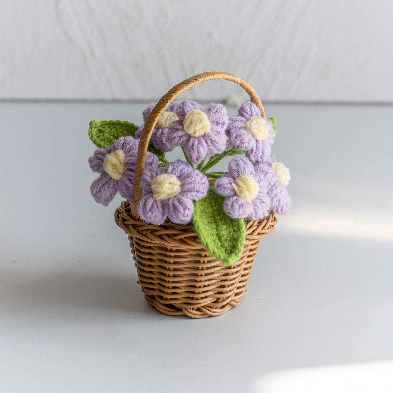 Valentine Holiday Decorations Crochet Flower Handmade Decor