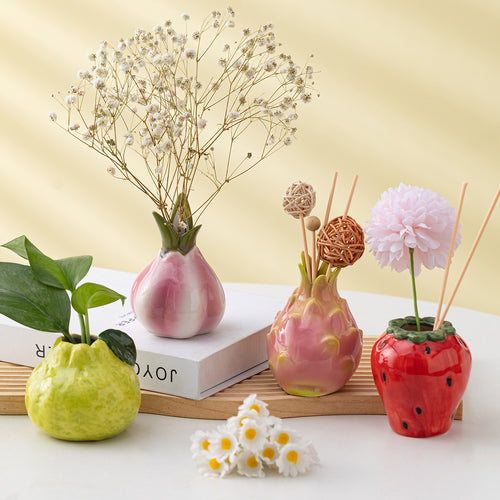 Adorable Fruit Ceramic Vase for Desk and Home Decor