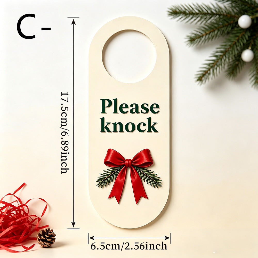 Christmas Wooden Door Hanger Holiday Decor