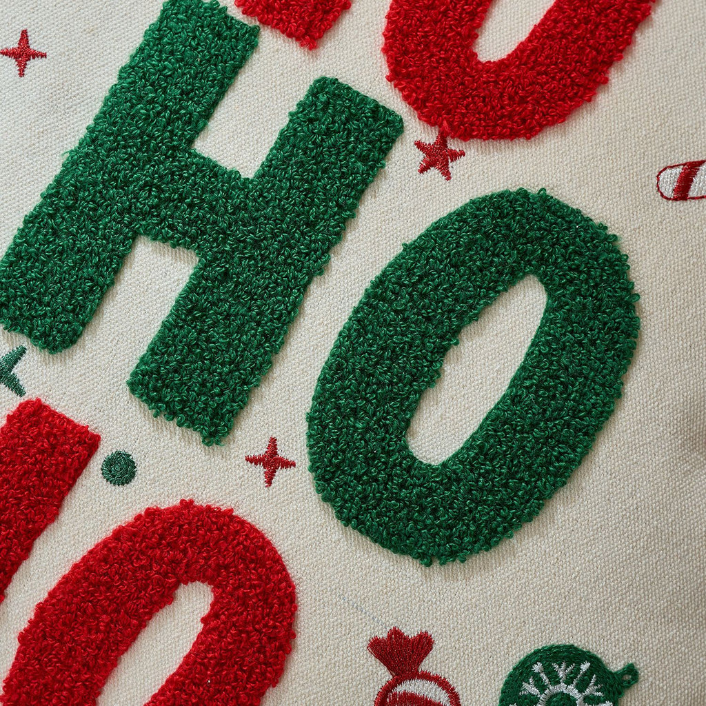 Christmas Embroidered Pillow Covers Gingerbread Snowflake