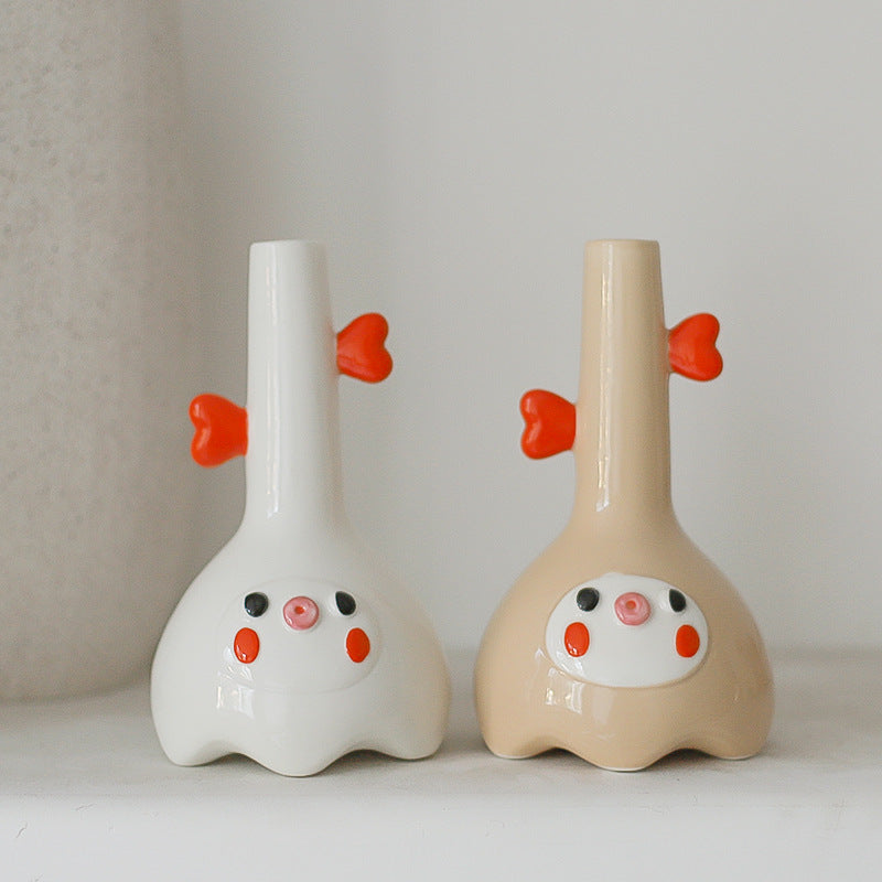 Charming Ceramic Animal Vase Desk Décor Cute Home Décor