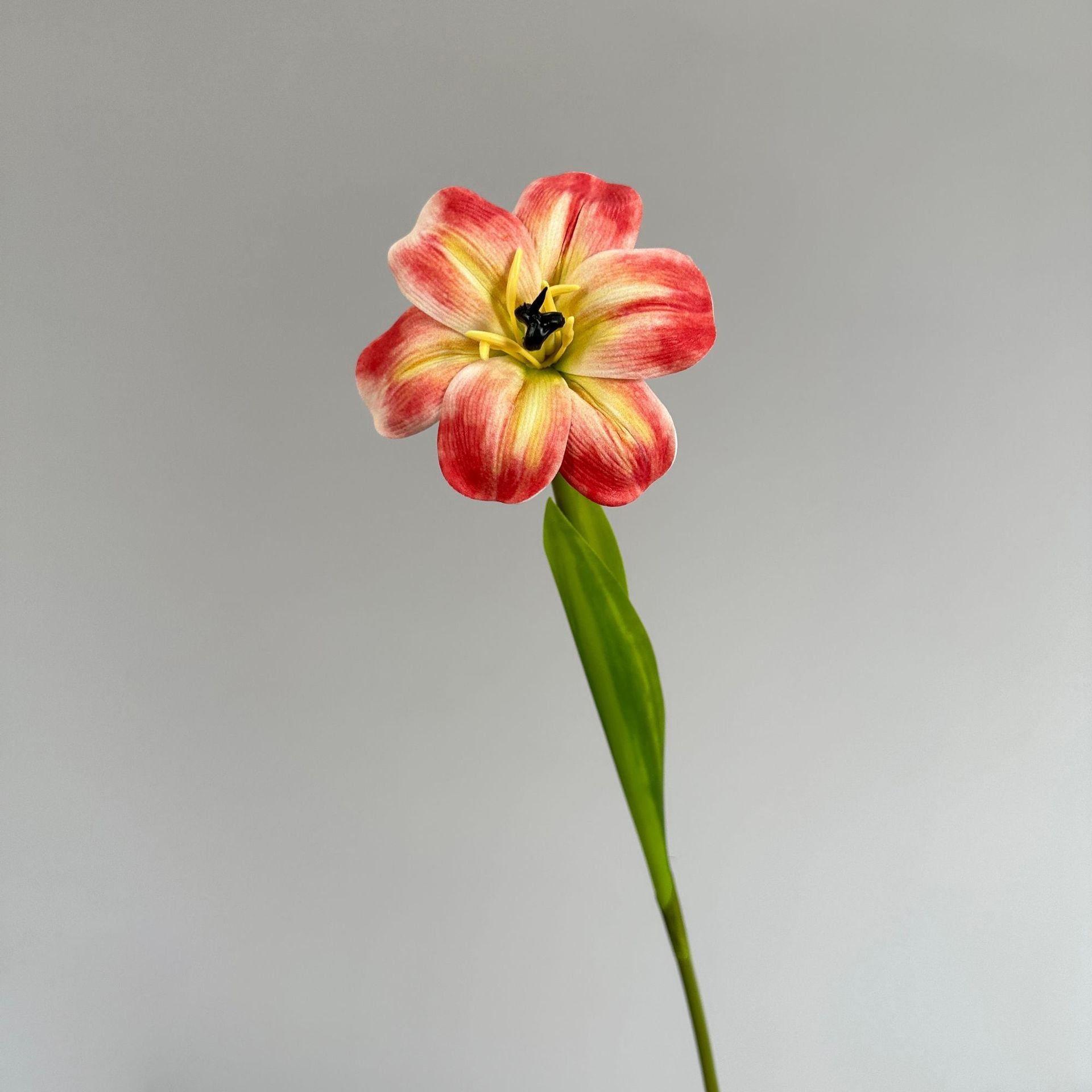 PU Faux Tulip Flower Stem Artificial Floral Home Decor