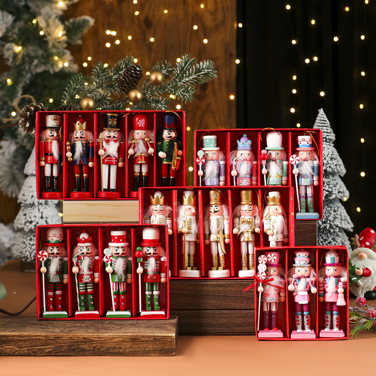 Christmas Nutcracker Wooden Figurine Holiday Table Decor
