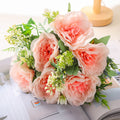 Valentine’s Day Camellia Faux Floral Bouquet for Home Decor